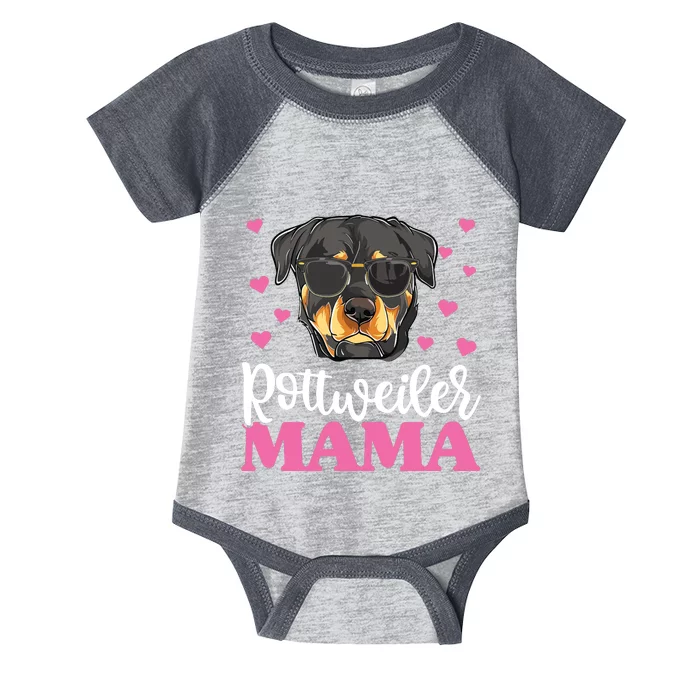 Cute Rottie Rottweiler Mama Shirts Mothers Day Dog Mom Infant Baby Jersey Bodysuit