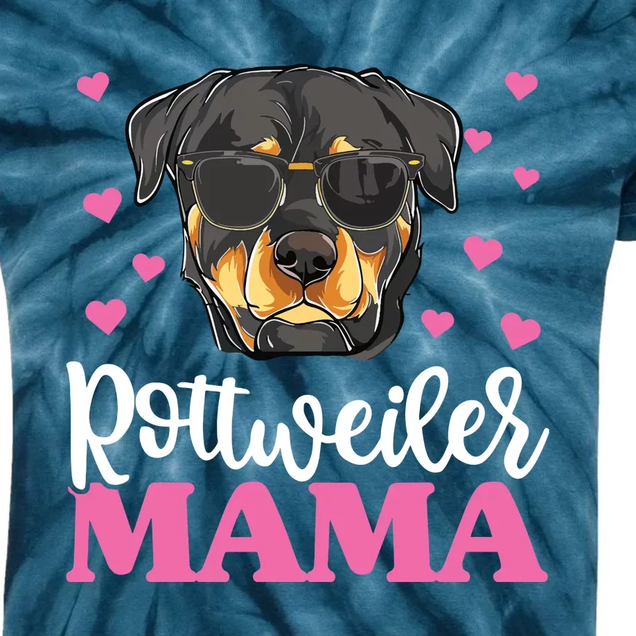 Cute Rottie Rottweiler Mama Shirts Mothers Day Dog Mom Kids Tie-Dye T-Shirt