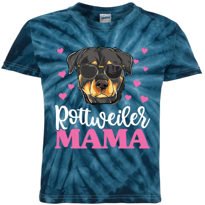 Cute Rottie Rottweiler Mama Shirts Mothers Day Dog Mom Kids Tie-Dye T-Shirt