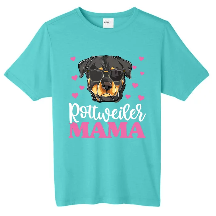 Cute Rottie Rottweiler Mama Shirts Mothers Day Dog Mom ChromaSoft Performance T-Shirt