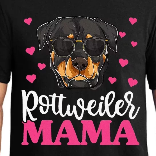 Cute Rottie Rottweiler Mama Funny Mothers Day Dog Mom Pajama Set