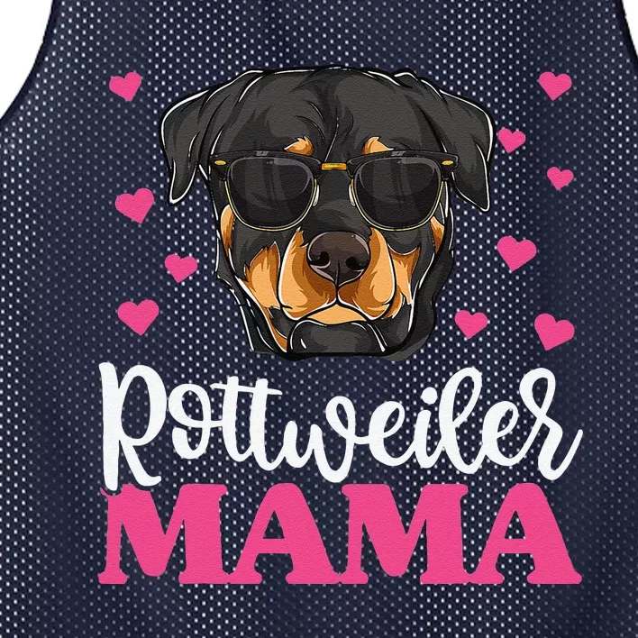 Cute Rottie Rottweiler Mama Mothers Day Dog Mom Mesh Reversible Basketball Jersey Tank