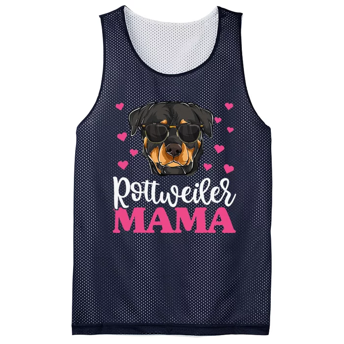 Cute Rottie Rottweiler Mama Mothers Day Dog Mom Mesh Reversible Basketball Jersey Tank