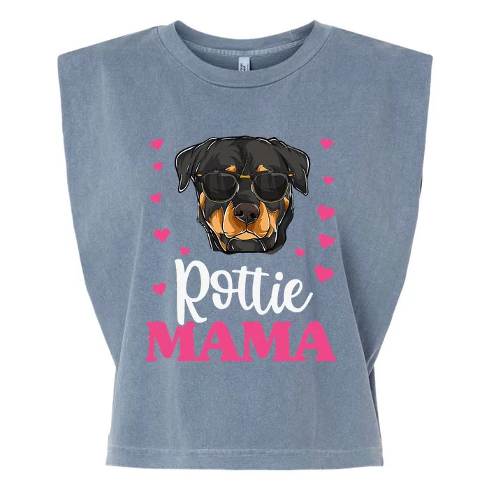 Cute Rottweiler Rottie Mama Mothers Day Dog Mom Garment-Dyed Women's Muscle Tee