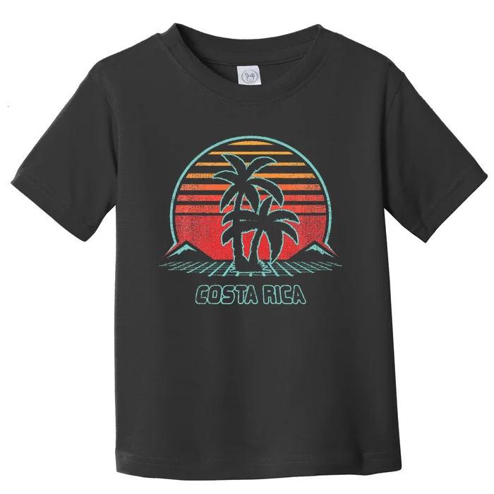 Costa Rica Retro Vintage 80s Style Toddler T-Shirt