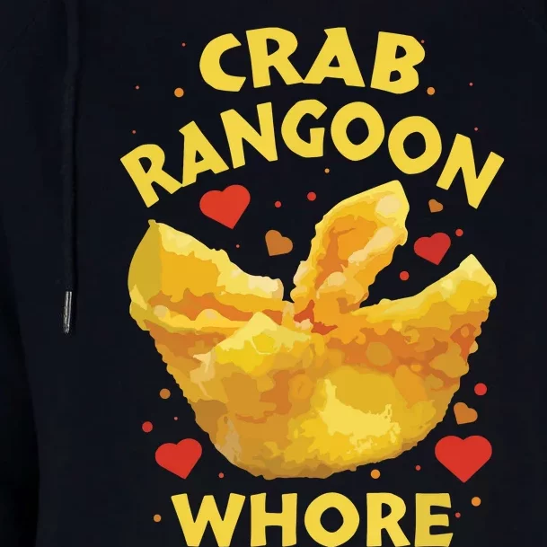 Crab Rangoon, Rangoon Lover Womens Funnel Neck Pullover Hood