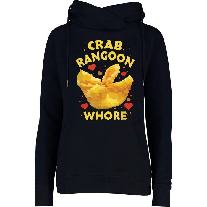 Crab Rangoon, Rangoon Lover Womens Funnel Neck Pullover Hood