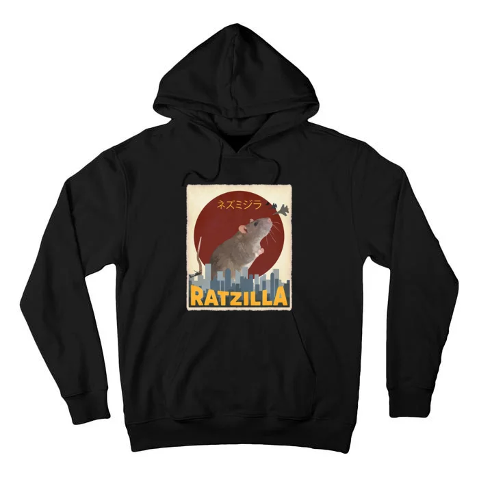 Cute Ratzilla Rat Mouse Japanese Anime Tall Hoodie