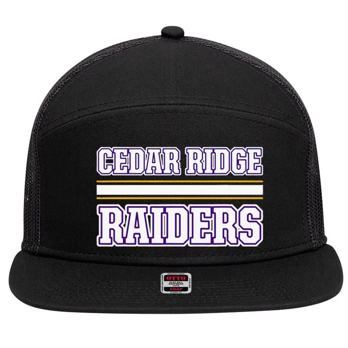 Cedar Ridge Raiders Horizontal Stripes 7 Panel Mesh Trucker Snapback Hat