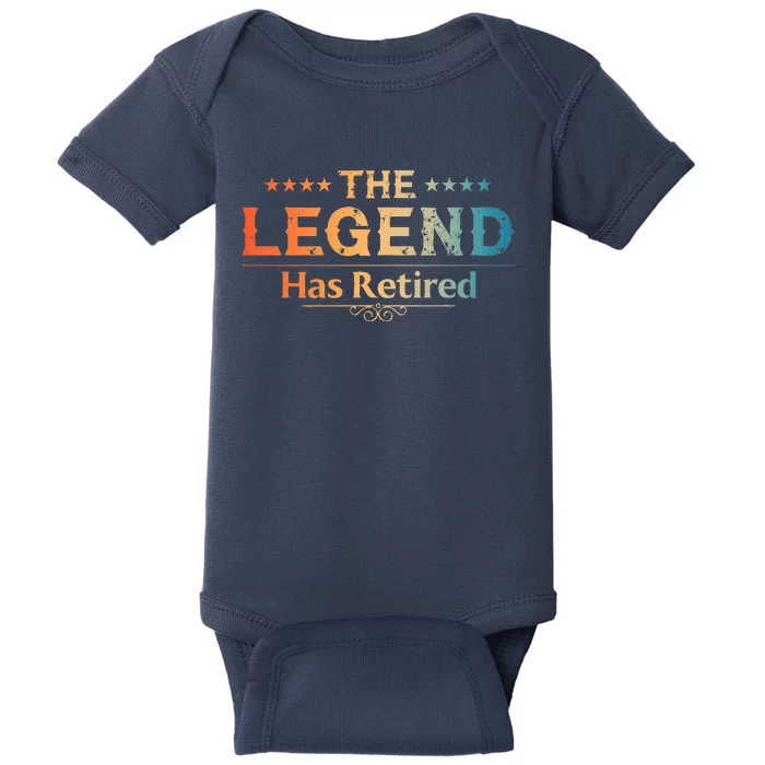 Cute Retired Retiring Retiree Retirement Baby Bodysuit