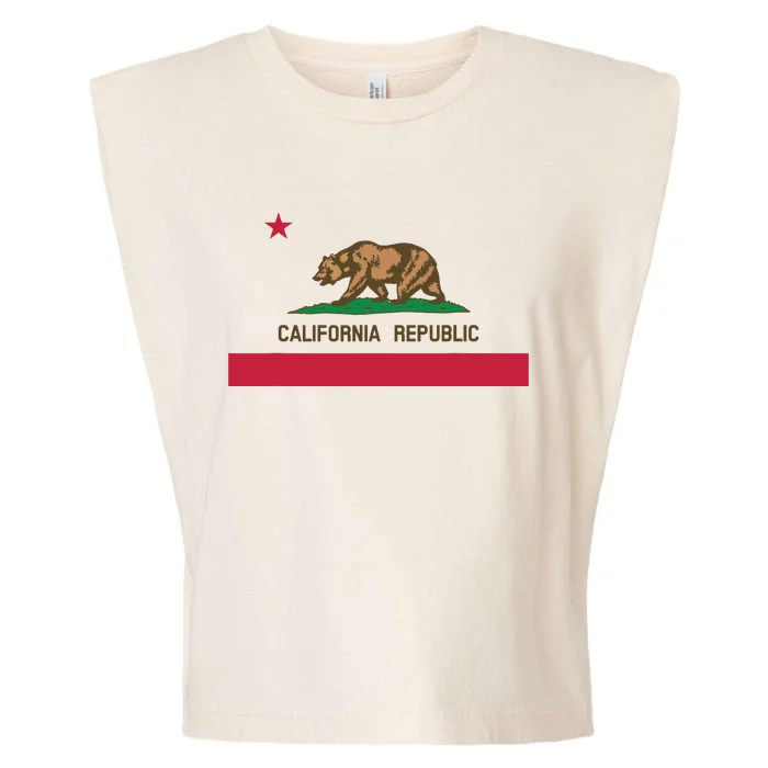 California Republic State Flag Garment-Dyed Women's Muscle Tee