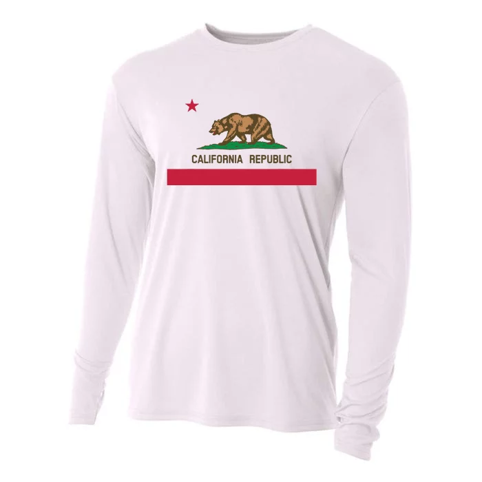 California Republic State Flag Cooling Performance Long Sleeve Crew