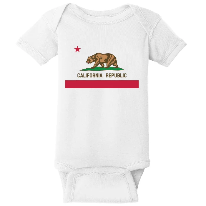 California Republic State Flag Baby Bodysuit