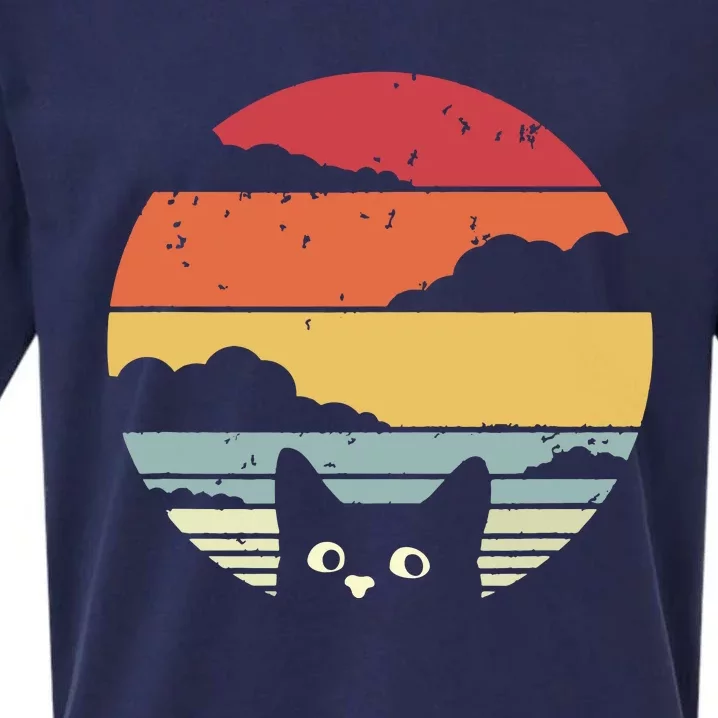 Cat Retro Style Sueded Cloud Jersey T-Shirt