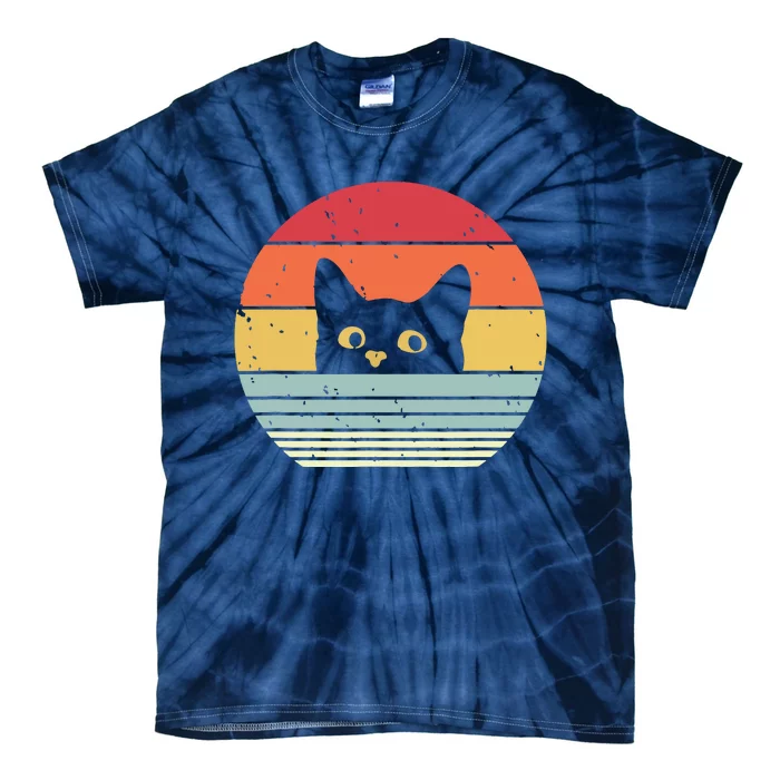 Cat Retro Style Tie-Dye T-Shirt