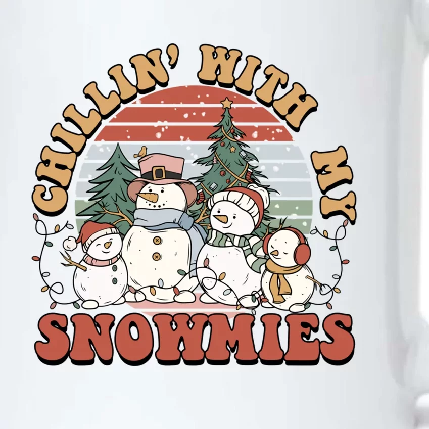 Cute Retro Snow Chillin With My Snowmies Cool Gift Black Color Changing Mug