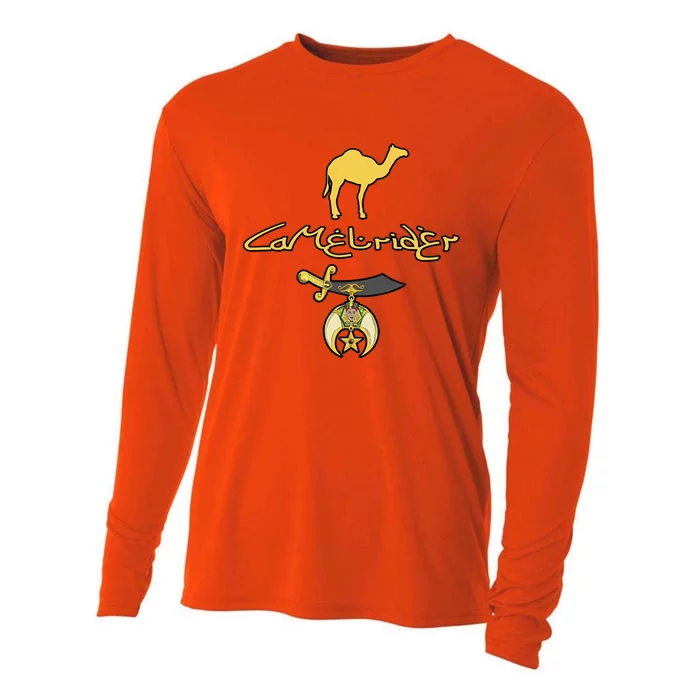 Camel Rider Shriner Masonic Symbol Freemason Cooling Performance Long Sleeve Crew