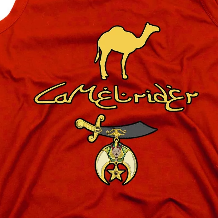 Camel Rider Shriner Masonic Symbol Freemason Tank Top