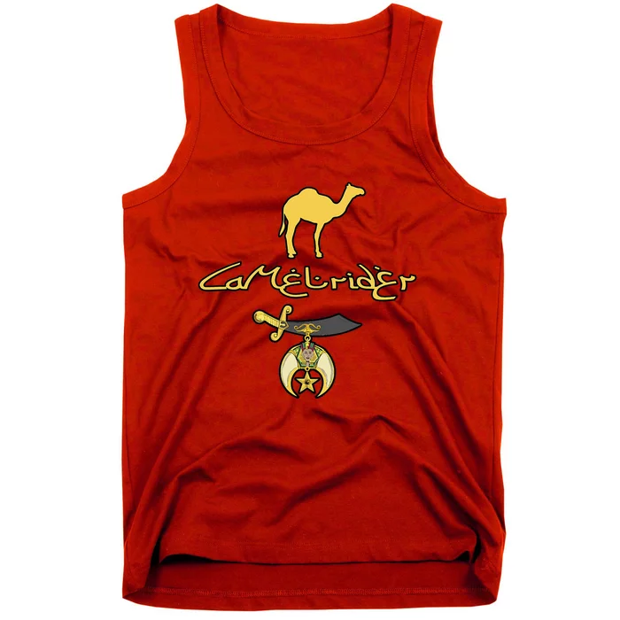 Camel Rider Shriner Masonic Symbol Freemason Tank Top