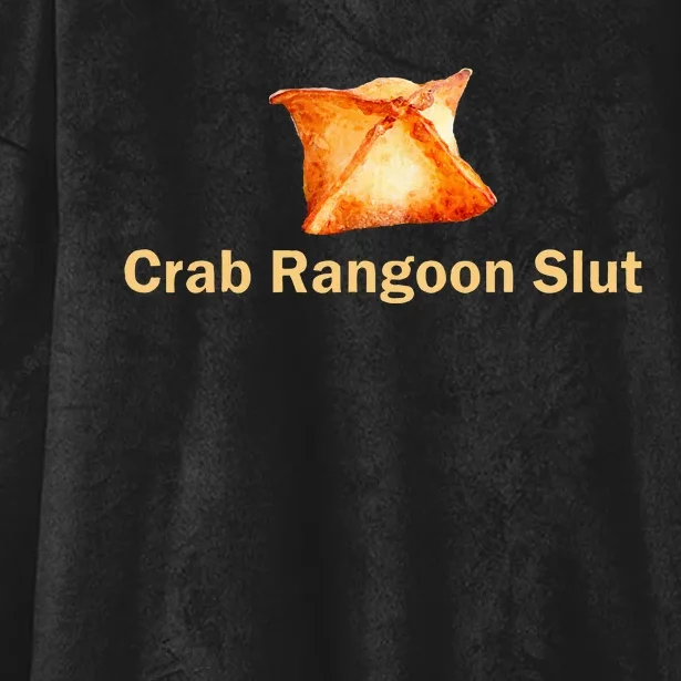 Crab Rangoon Slut Crab Rangoon Lovers Hooded Wearable Blanket