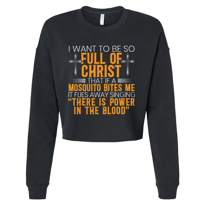 Christian Religious Servant Of God Faithful Jesus Cropped Pullover Crew