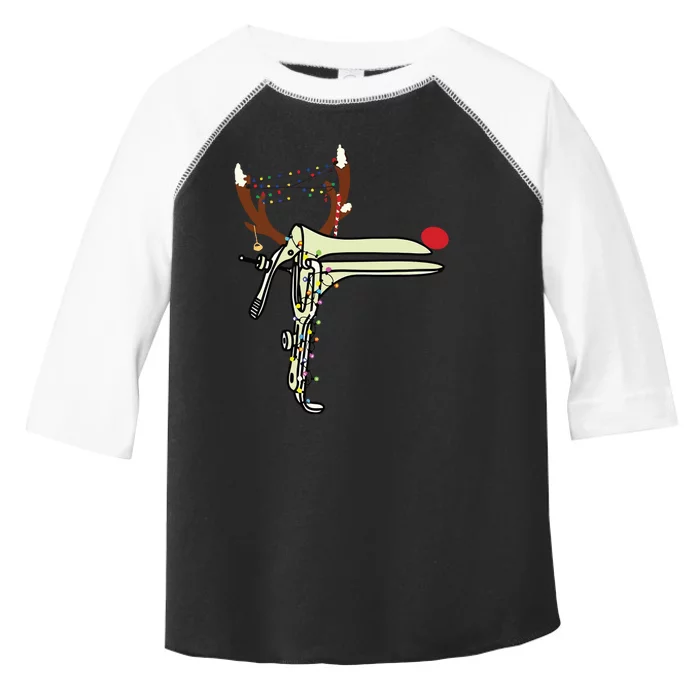 Christmas Reindeer Speculum Nurse Obgyn Obstetrics Doula Toddler Fine Jersey T-Shirt