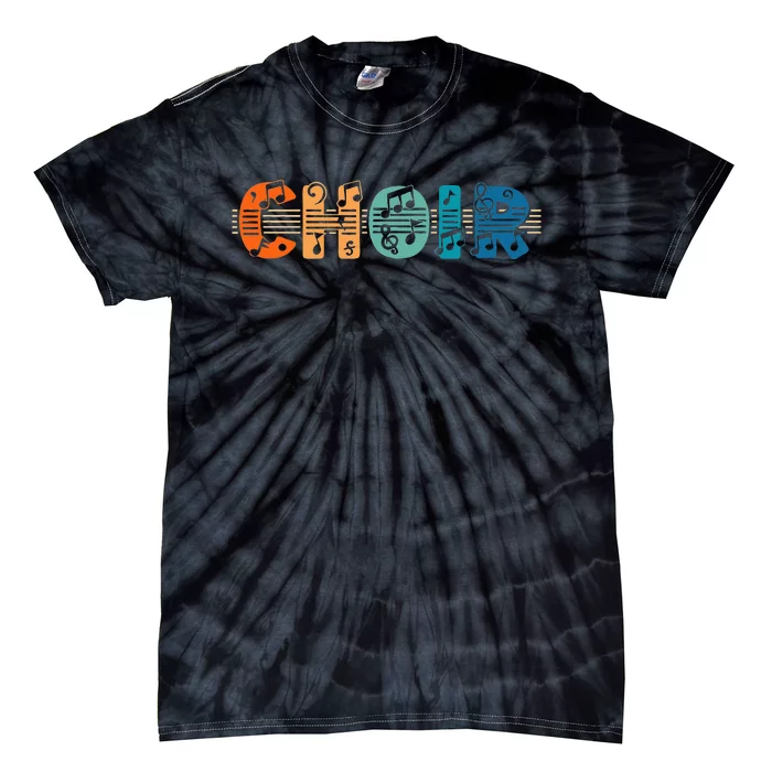 Choir Retro Singer Music Group Teacher Choir Directors Tie-Dye T-Shirt