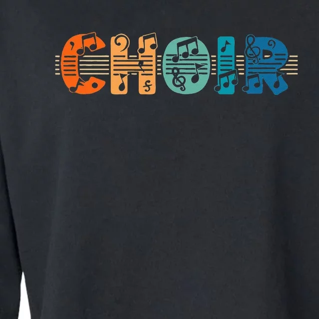 Choir Retro Singer Music Group Teacher Choir Directors Cropped Pullover Crew