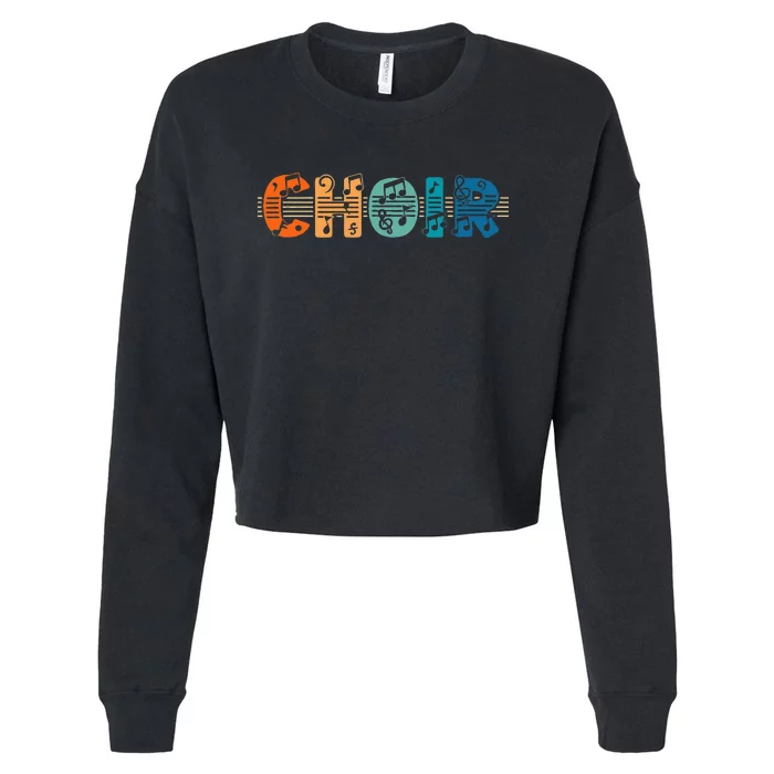 Choir Retro Singer Music Group Teacher Choir Directors Cropped Pullover Crew