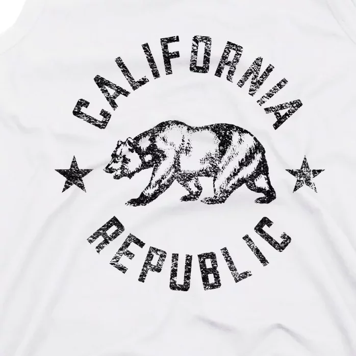 CALIFORNIA REPUBLIC STATE FLAG GRIZZLY BEAR Tank Top