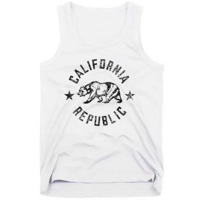 CALIFORNIA REPUBLIC STATE FLAG GRIZZLY BEAR Tank Top