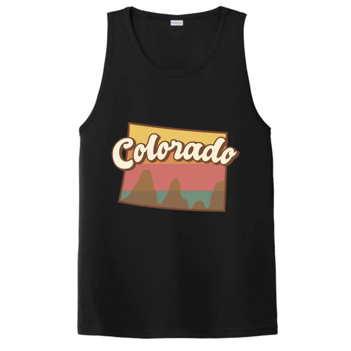 Colorado Retro Sunset Logo Performance Tank