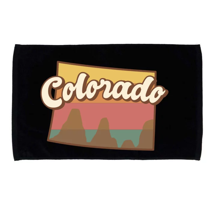 Colorado Retro Sunset Logo Microfiber Hand Towel