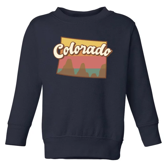 Colorado Retro Sunset Logo Toddler Sweatshirt