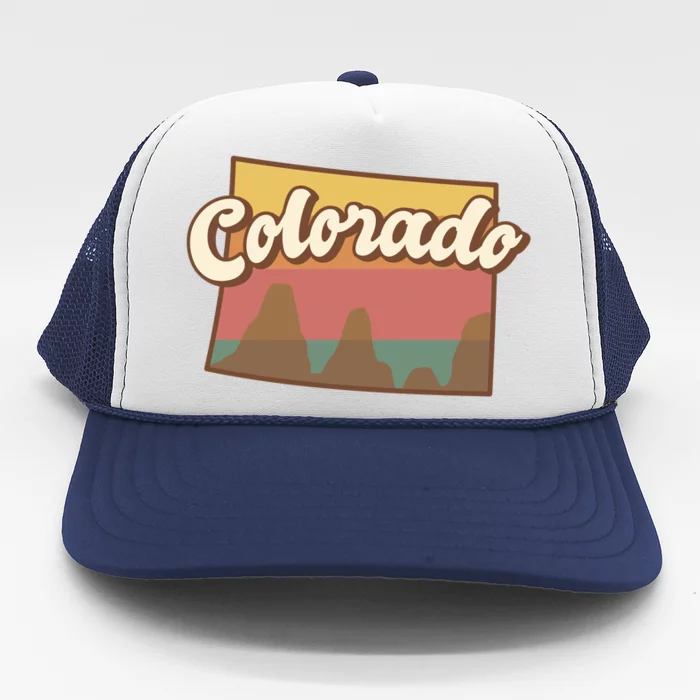 Colorado Retro Sunset Logo Trucker Hat