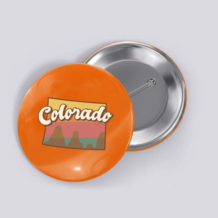 Colorado Retro Sunset Logo Button