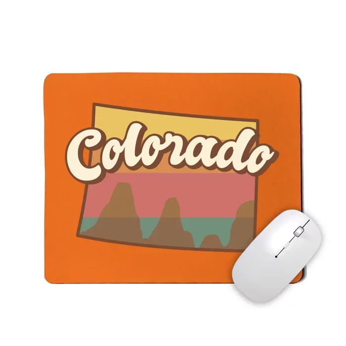 Colorado Retro Sunset Logo Mousepad