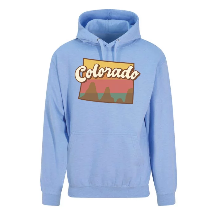 Colorado Retro Sunset Logo Unisex Surf Hoodie