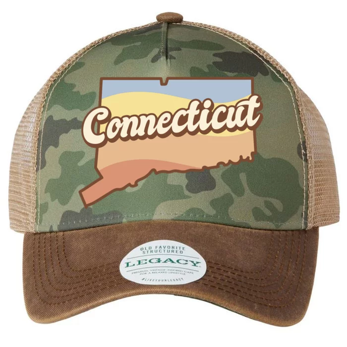 Connecticut Retro Sunset Logo Legacy Tie Dye Trucker Hat