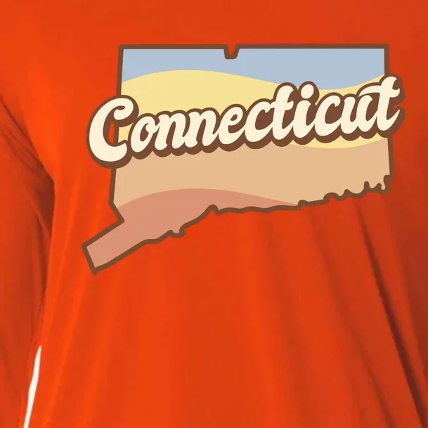 Connecticut Retro Sunset Logo Cooling Performance Long Sleeve Crew