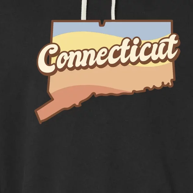 Connecticut Retro Sunset Logo Garment-Dyed Fleece Hoodie