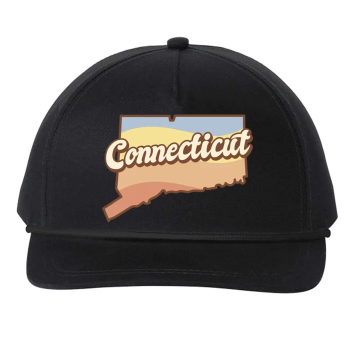 Connecticut Retro Sunset Logo Snapback Five-Panel Rope Hat