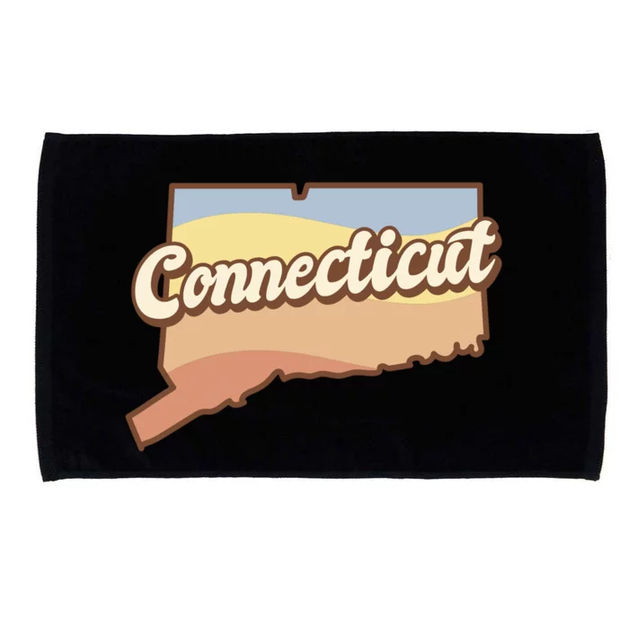 Connecticut Retro Sunset Logo Microfiber Hand Towel