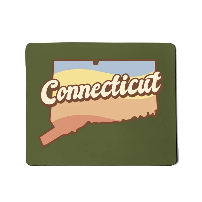 Connecticut Retro Sunset Logo Mousepad