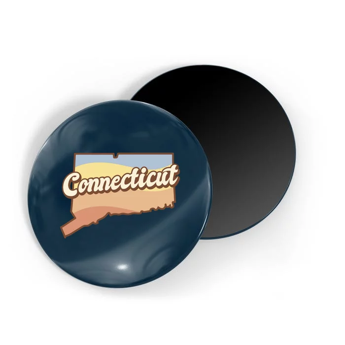 Connecticut Retro Sunset Logo Magnet