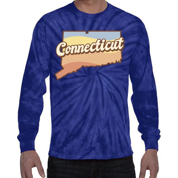 Connecticut Retro Sunset Logo Tie-Dye Long Sleeve Shirt