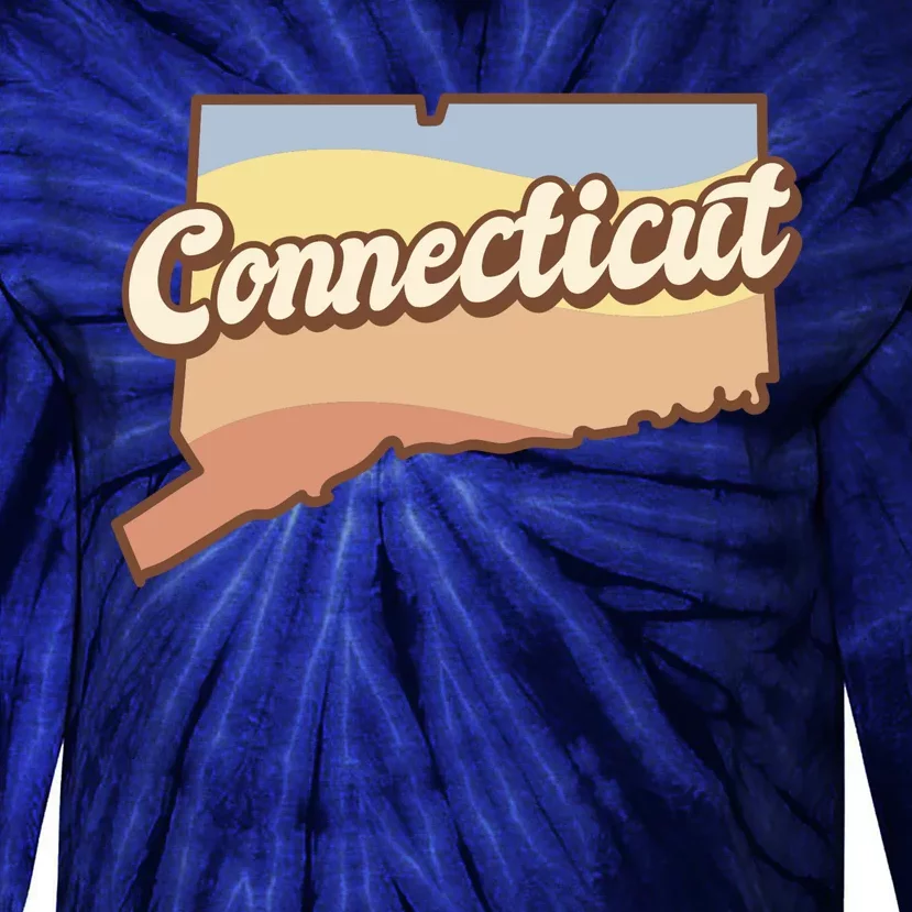 Connecticut Retro Sunset Logo Tie-Dye Long Sleeve Shirt