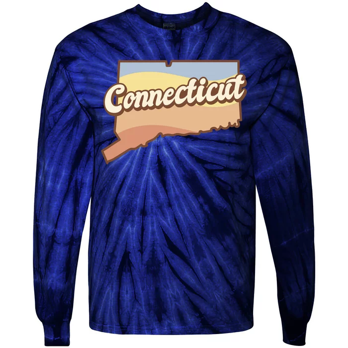 Connecticut Retro Sunset Logo Tie-Dye Long Sleeve Shirt