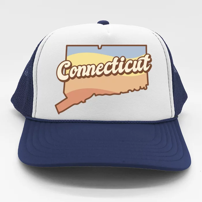 Connecticut Retro Sunset Logo Trucker Hat