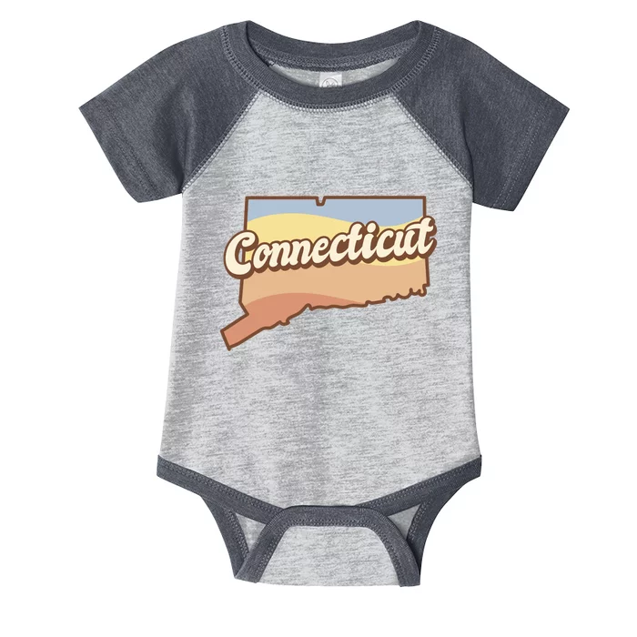 Connecticut Retro Sunset Logo Infant Baby Jersey Bodysuit